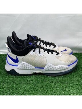 Nike PG 5 PlayStation White Blue Men’s Size 9.5 CW3144‑100 No Box Beaters